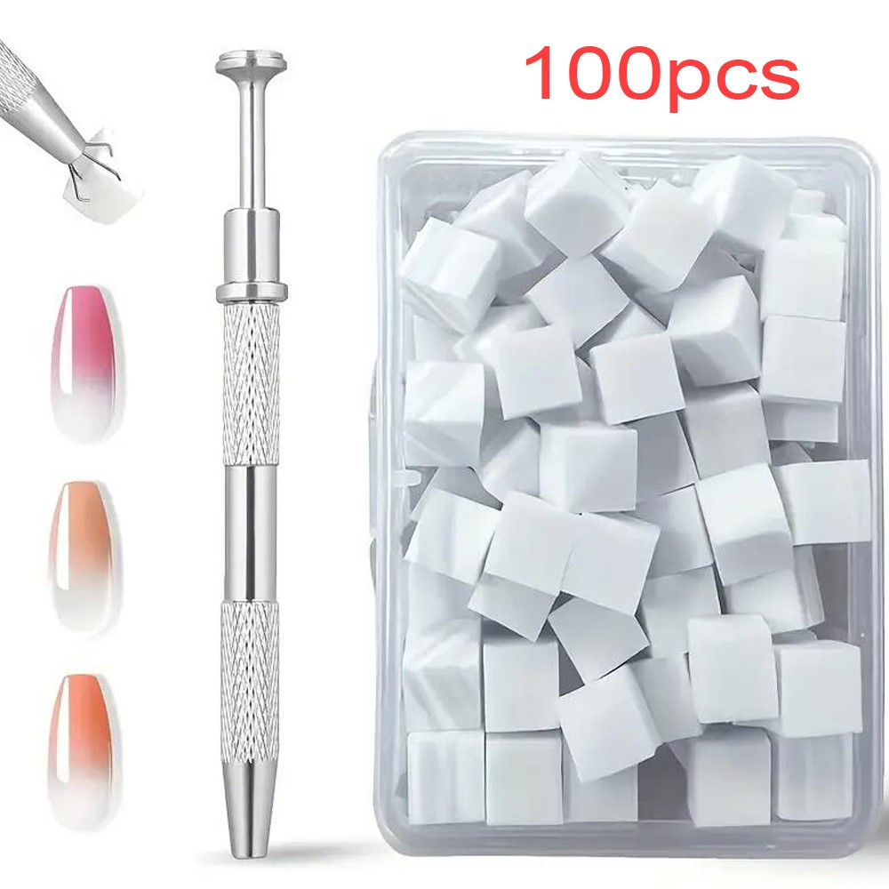 Nail Art Ombre - Mini éponge blanche pour ongles, avec