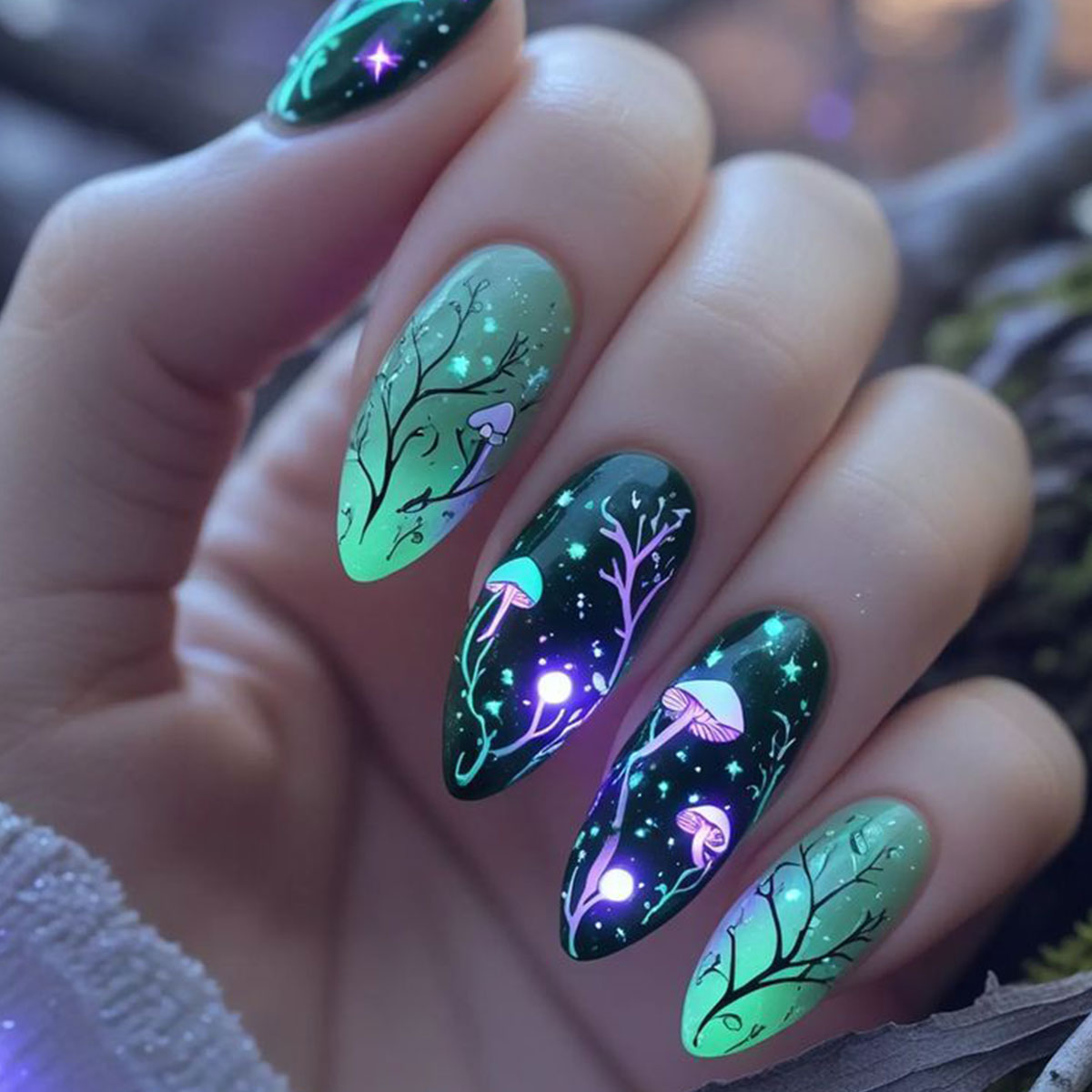 Nail Art Press On - Presse à l'amande sur les ongles