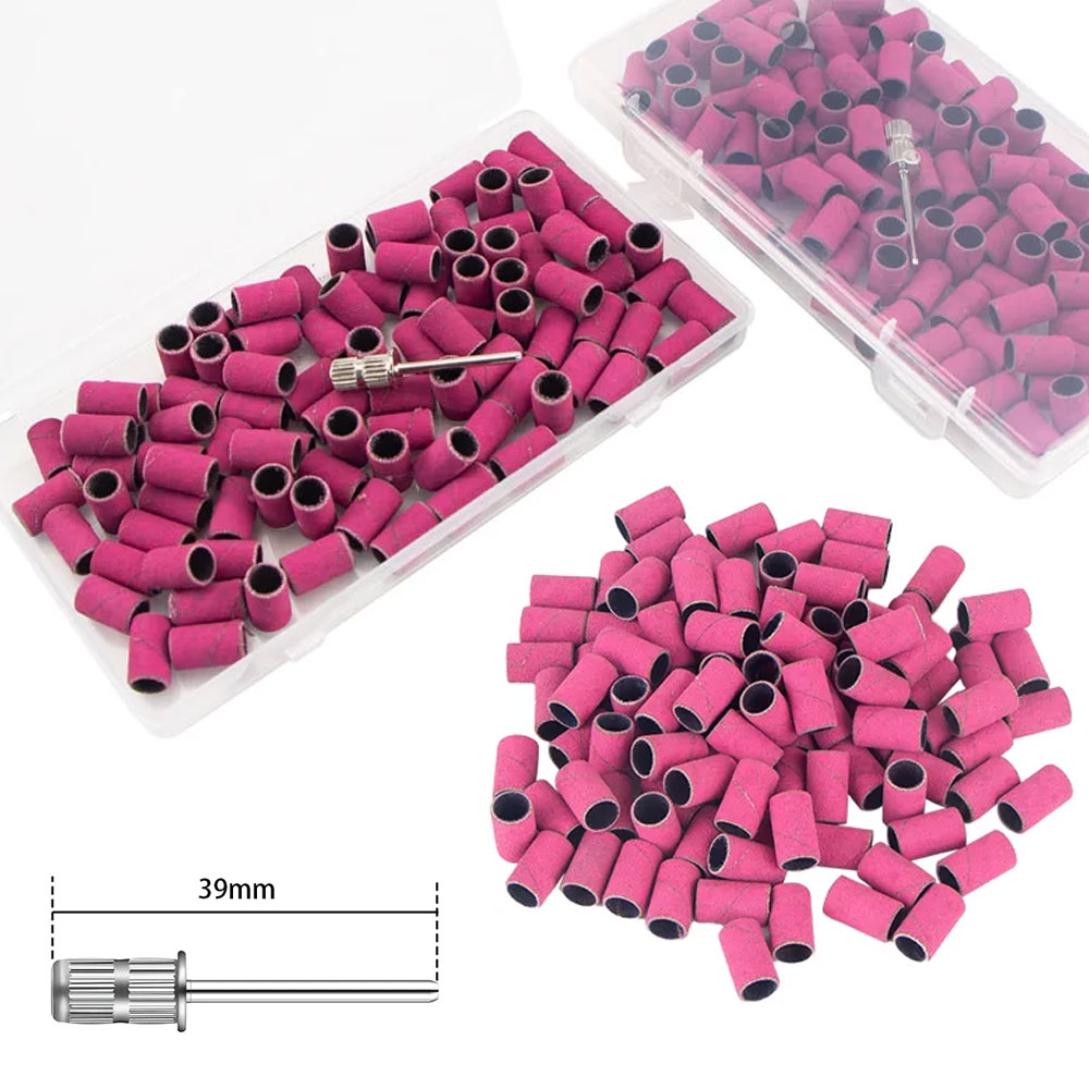 Nail Drill Machine - 100 pièces Rose ongles bandes de