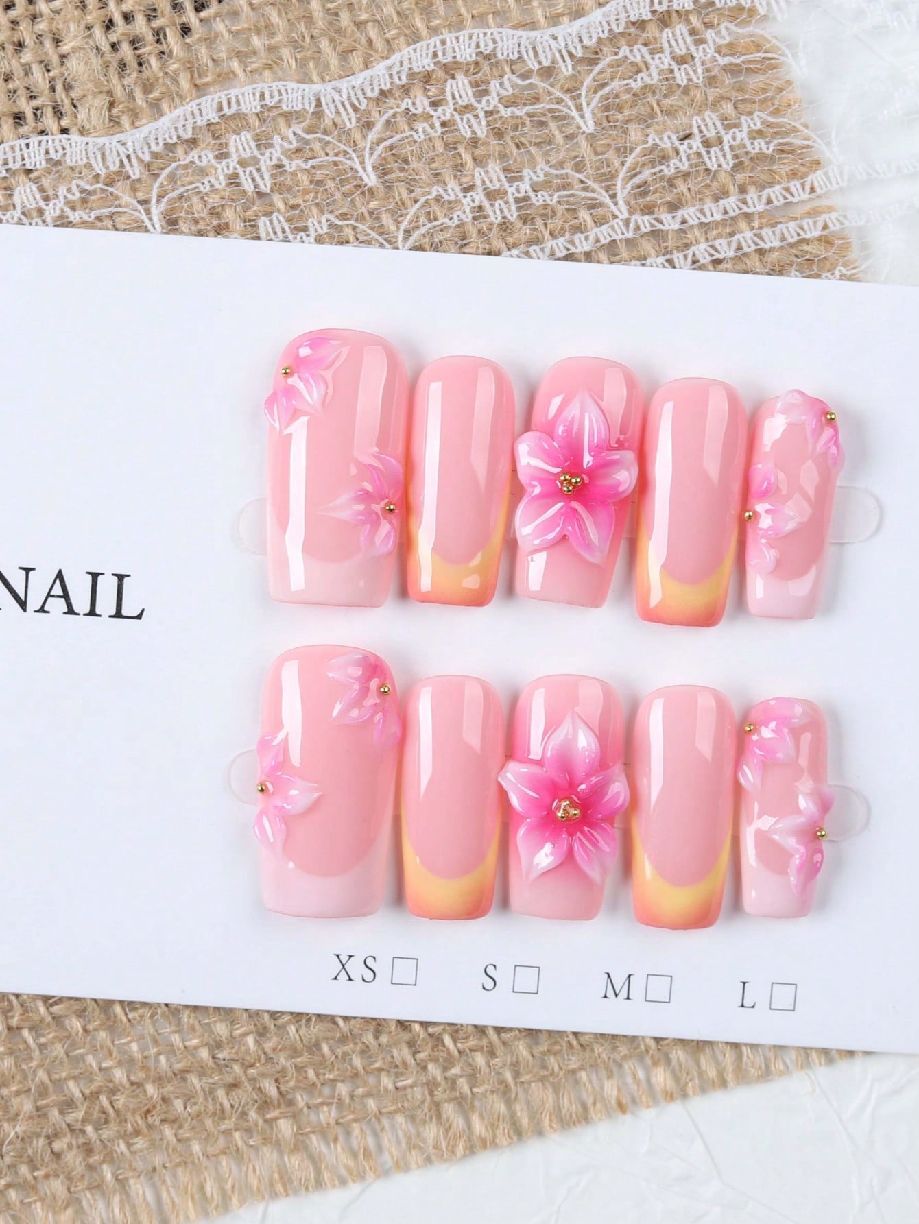 10 faux ongles à presser de st - Nail Art Pink avis et prix