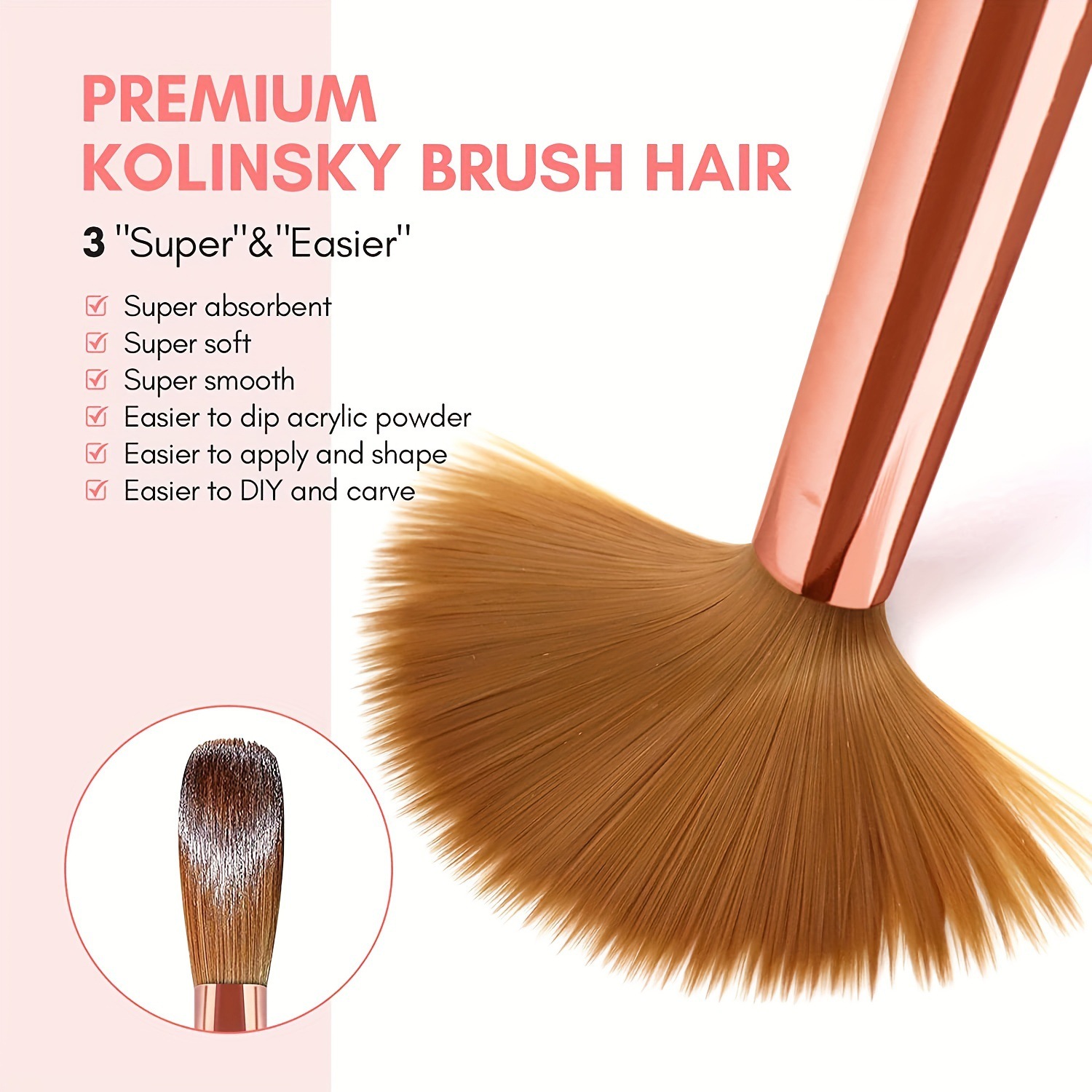 Kolinsky – ensemble de pinceau - Nail Art Ombre avis et prix