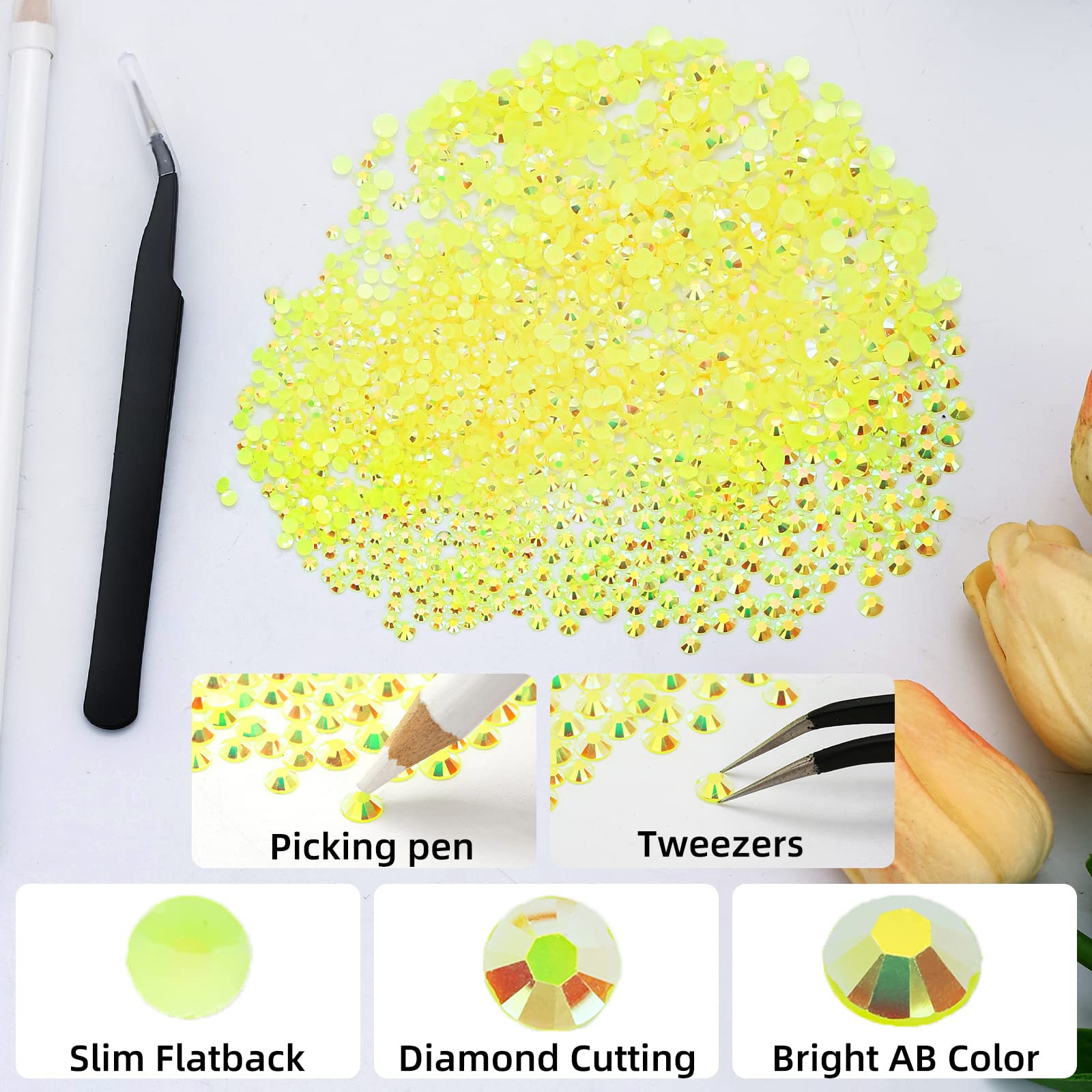 Strass en résine série jaune O - Nail Art Orange avis et prix