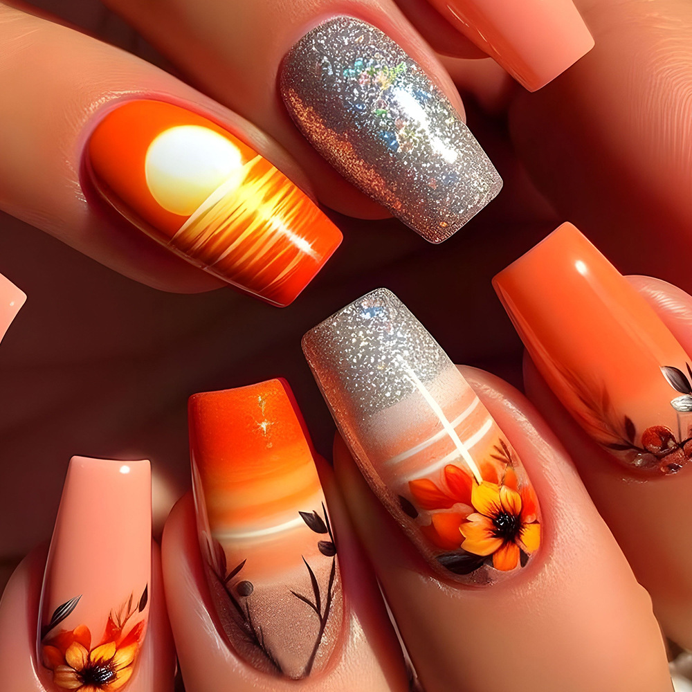 24 pièces bleu presse sur ongl - Nail Art Press On avis et prix